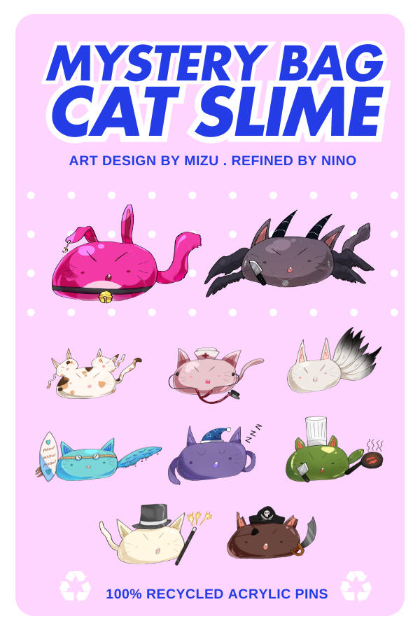 Cat Slime 2" Pins