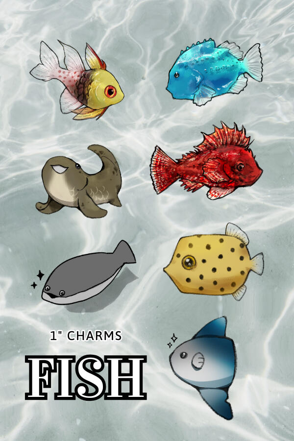 Fish 1" Acrylic Charm